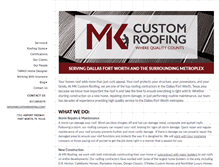 Tablet Screenshot of mkcustomroofing.com